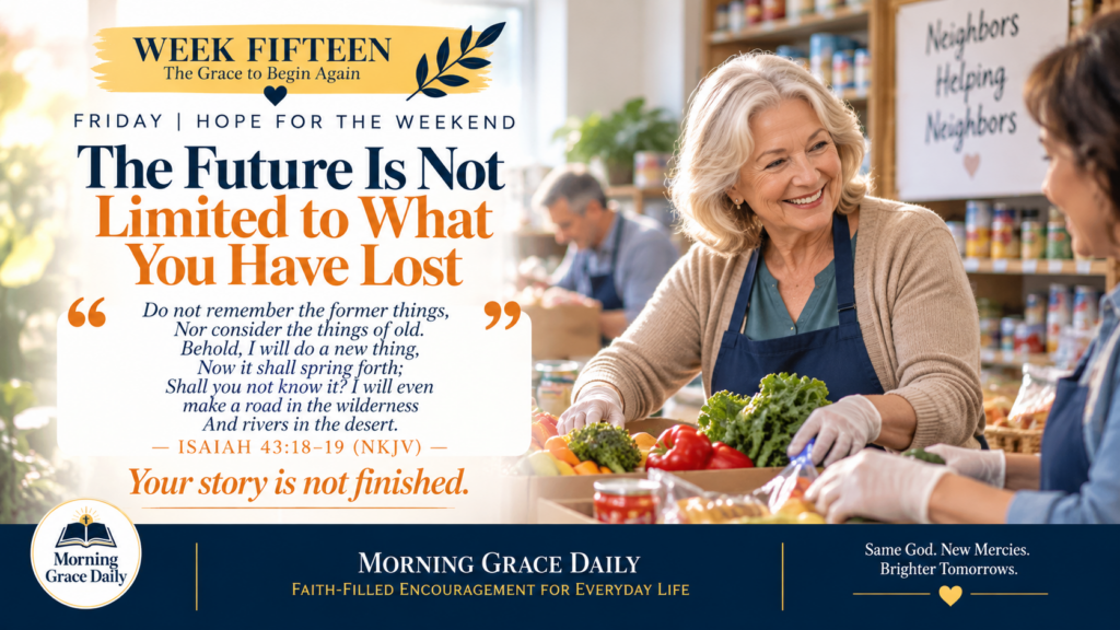 Hope after loss and disappointment devotional showing a mature woman discovering renewed purpose through volunteer work.